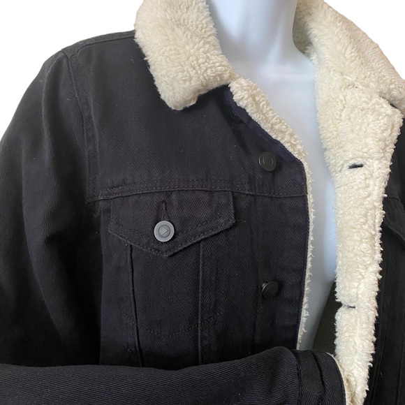 ASOS Black Sherpa Collar Jacket - Picture 5 of 14